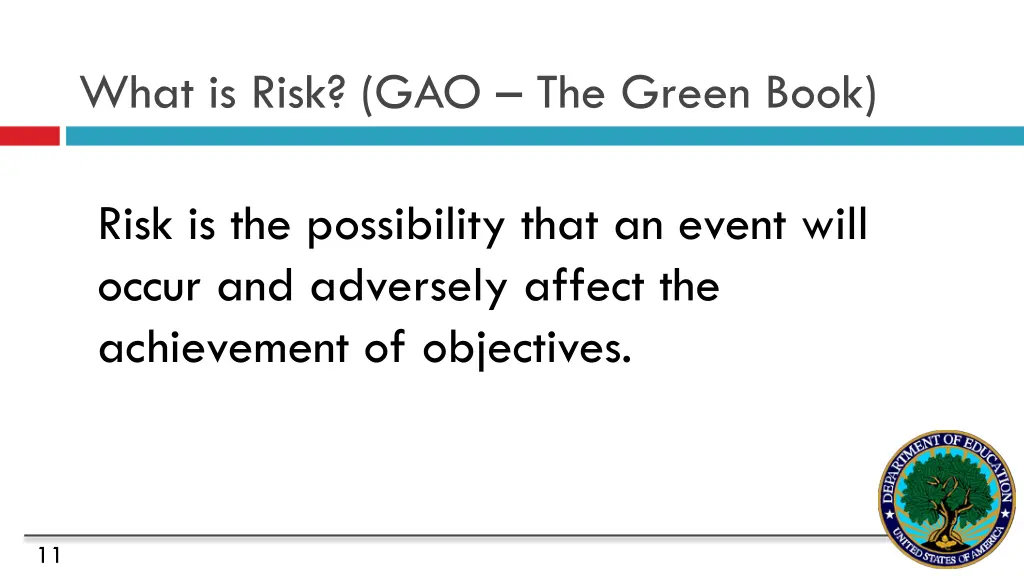 what is risk gao the green book