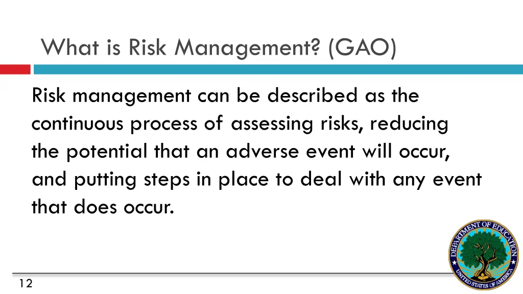 what is risk management gao