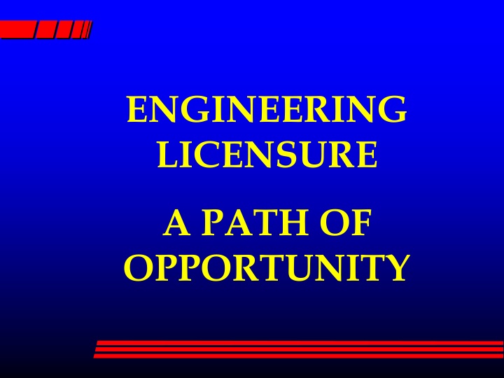 engineering licensure