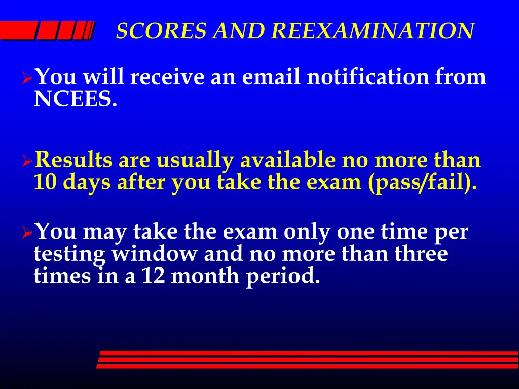 scores and reexamination