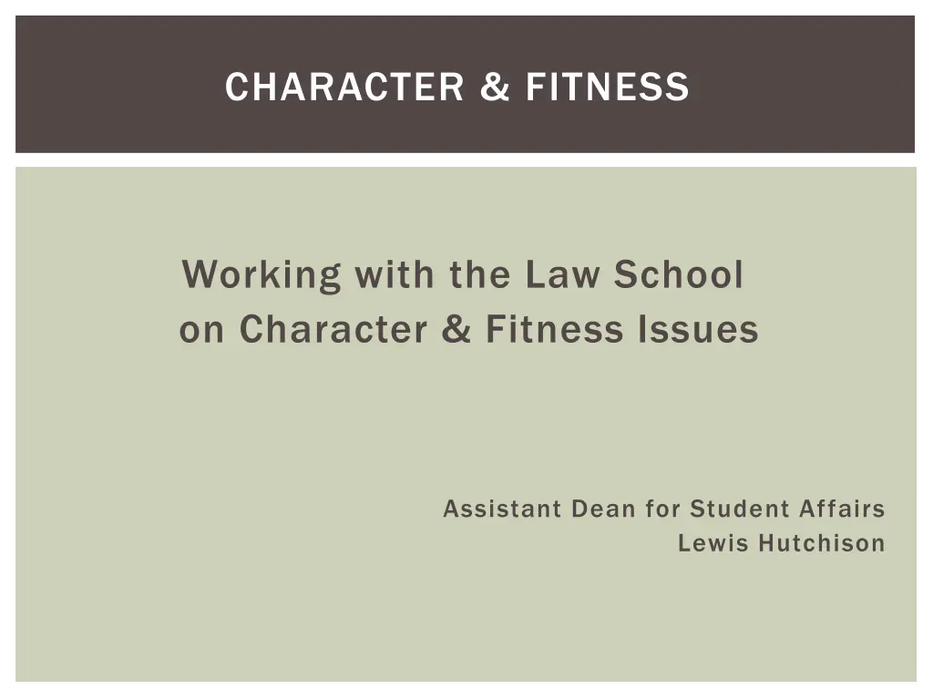 character fitness