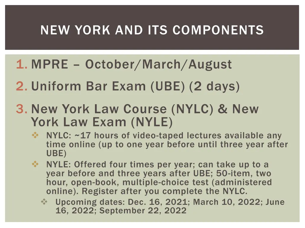 new york and its components