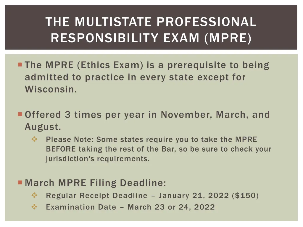 the multistate professional responsibility exam