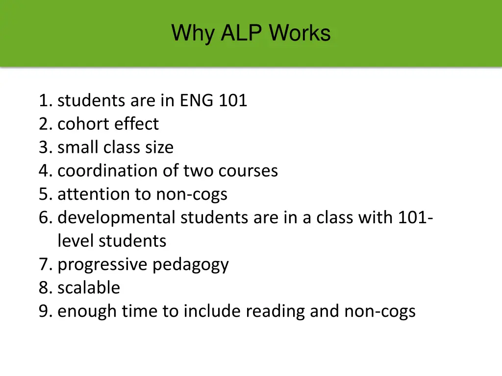 why alp works