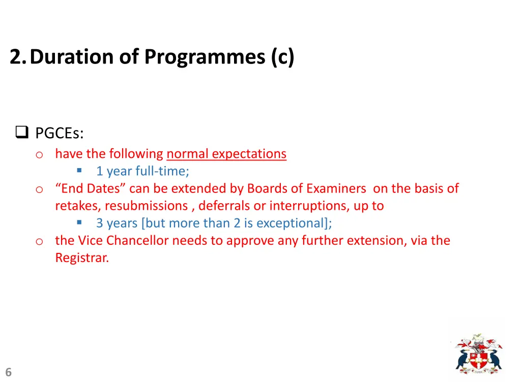 2 duration of programmes c