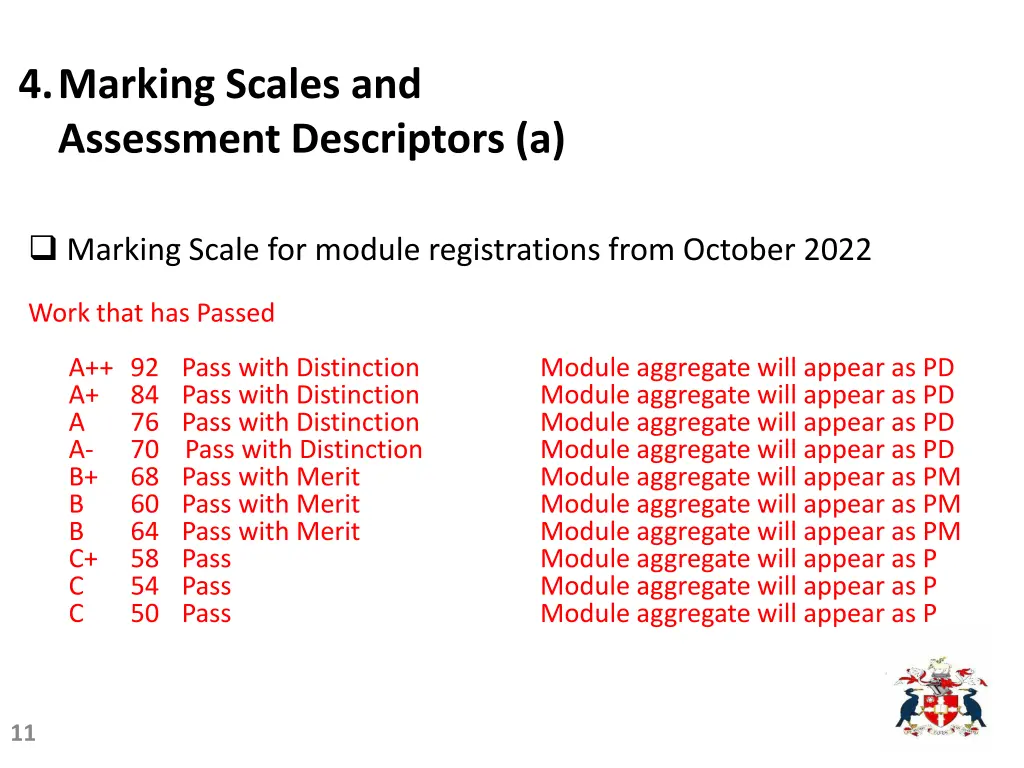 4 marking scales and assessment descriptors a