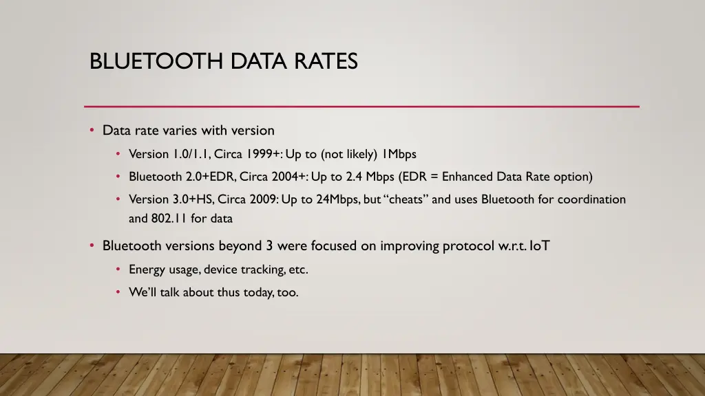 bluetooth data rates