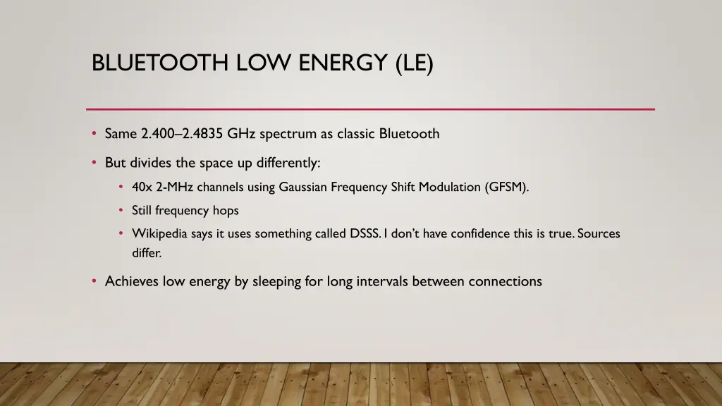 bluetooth low energy le