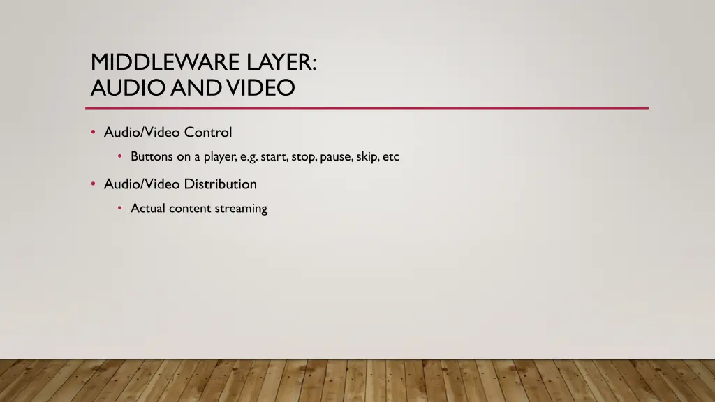 middleware layer audio and video