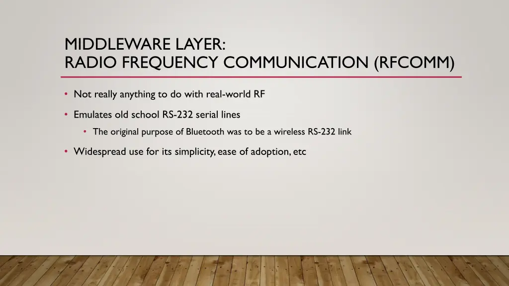 middleware layer radio frequency communication