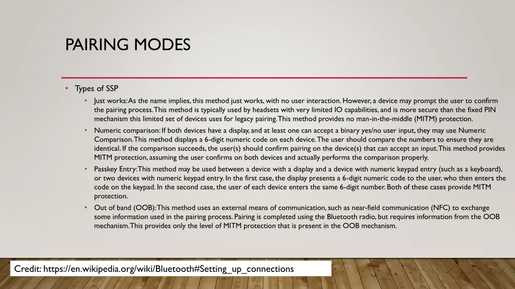 pairing modes 1