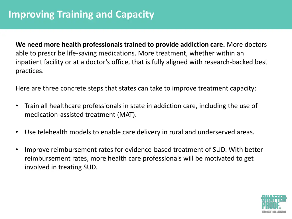 improving training and capacity