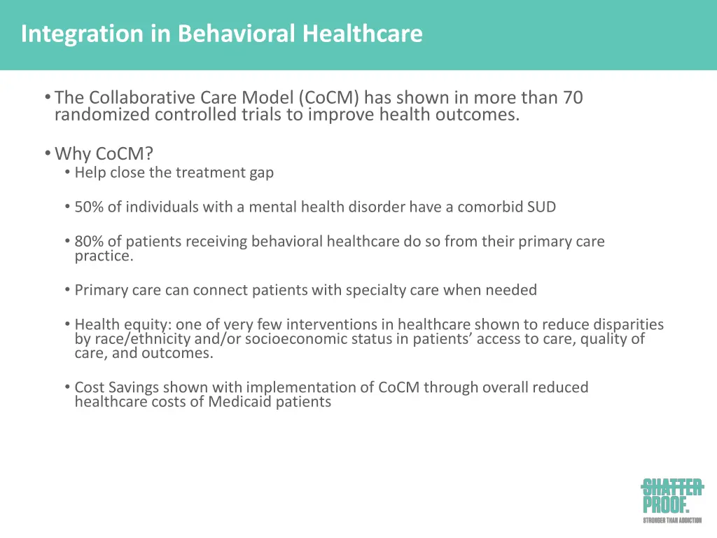 integration in behavioral healthcare