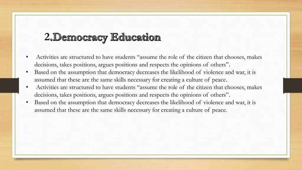 2 democracy education