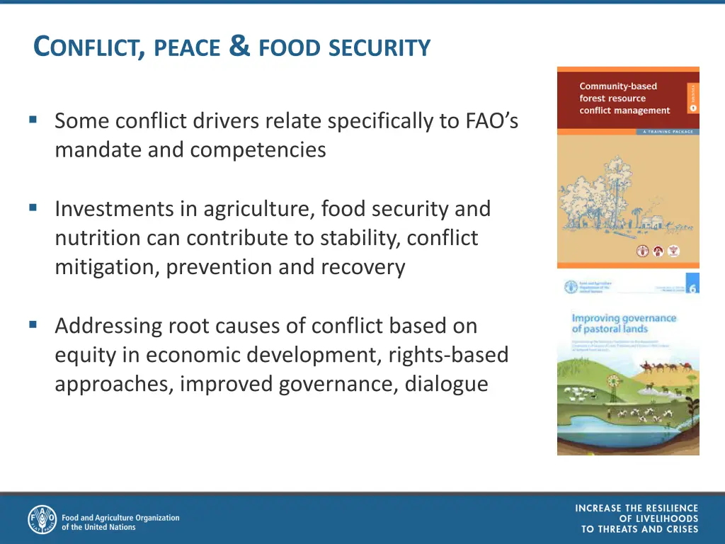 c onflict peace food security