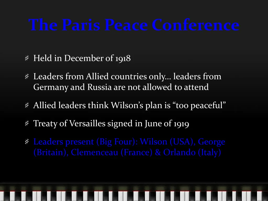 the paris peace conference