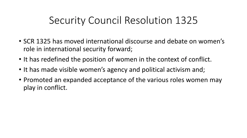 security council resolution 1325 1