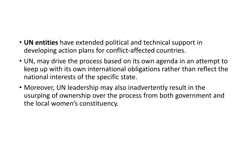 un entities have extended political and technical