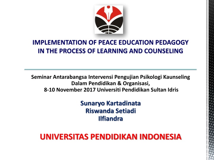 implementation of peace education pedagogy