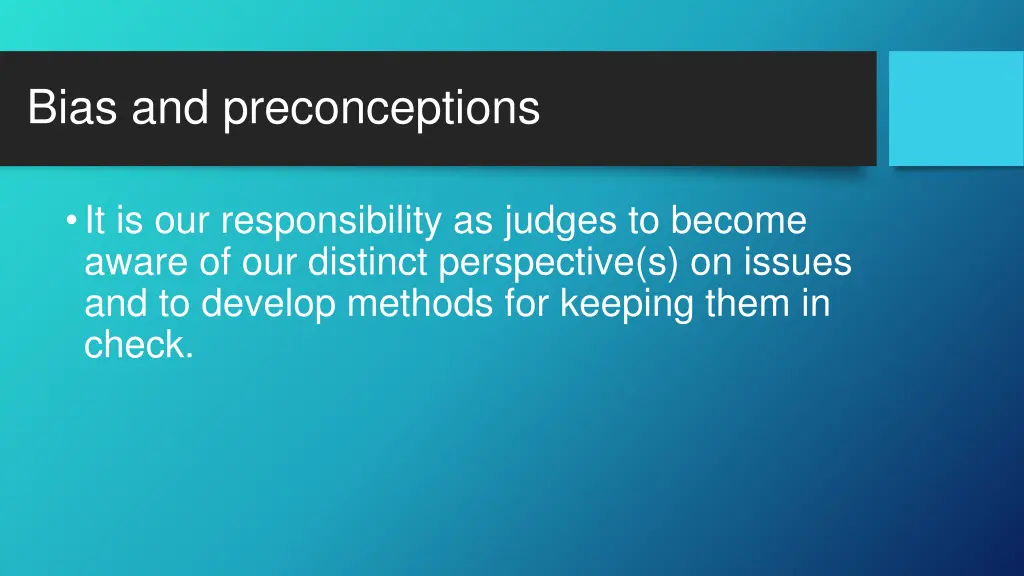 bias and preconceptions 1