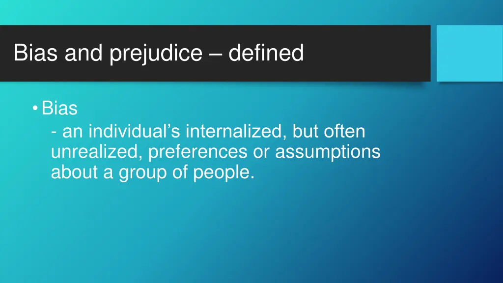 bias and prejudice defined