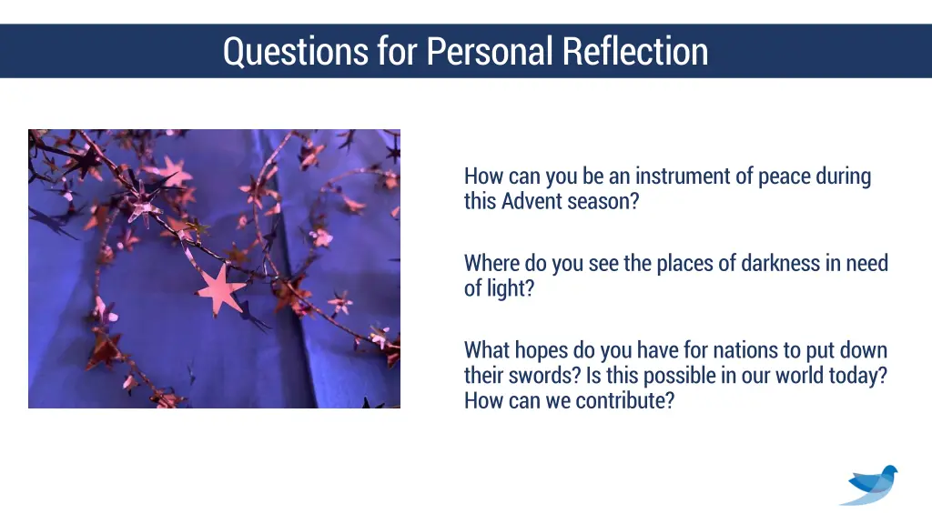 questions for personal reflection