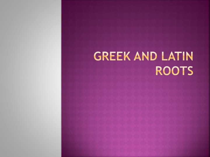 greek and latin