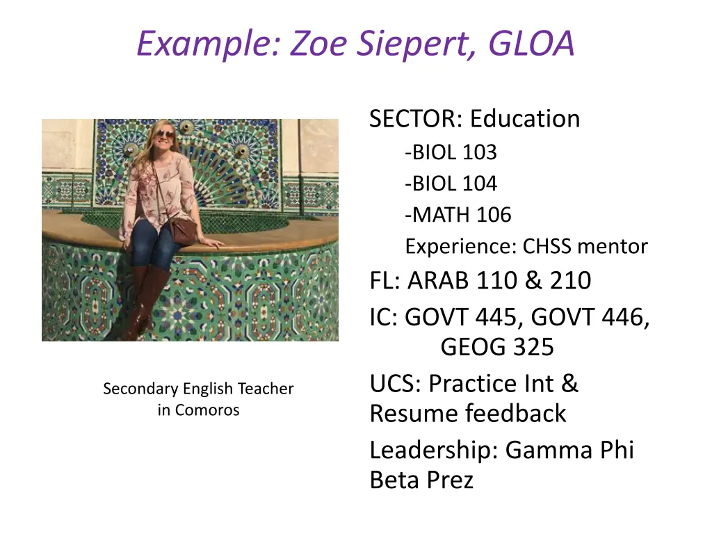 example zoe siepert gloa