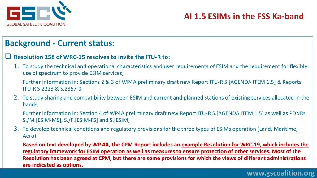 ai 1 5 esims in the fss ka band 1