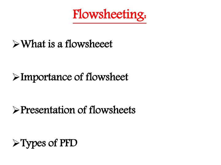 flowsheeting