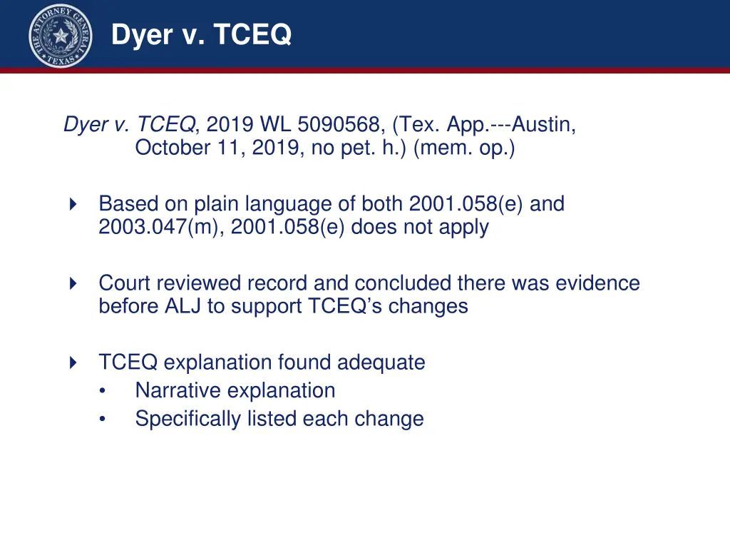 dyer v tceq