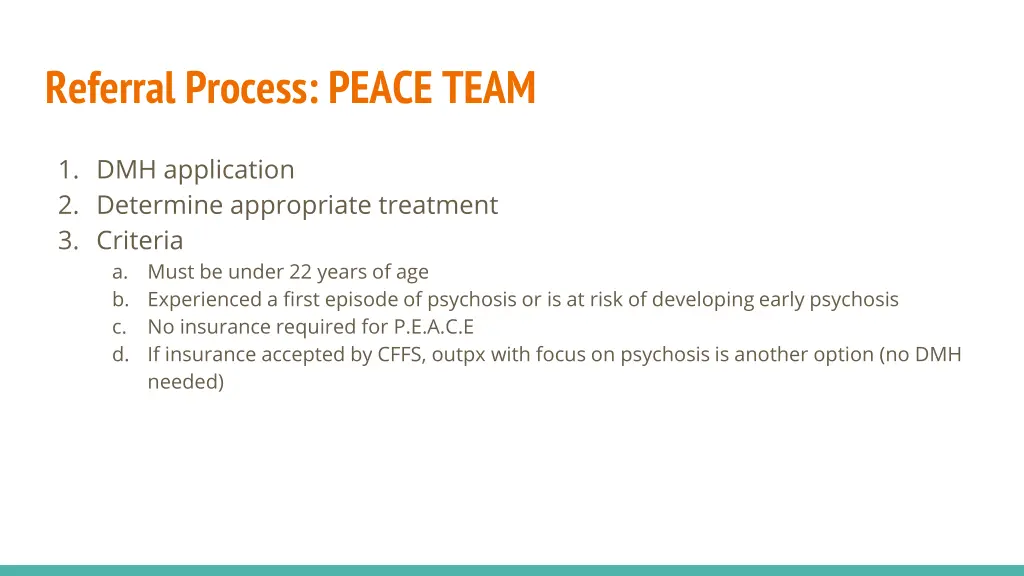 referral process peace team