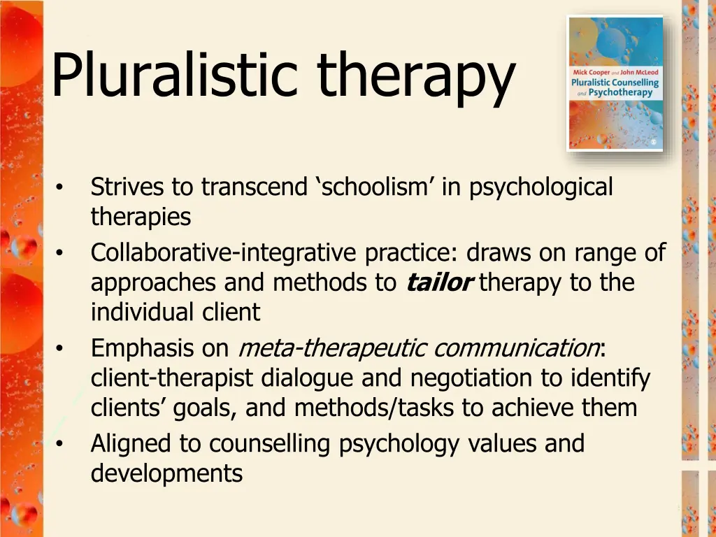 pluralistic therapy