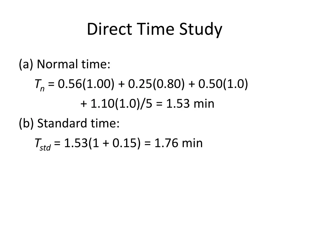 direct time study 5