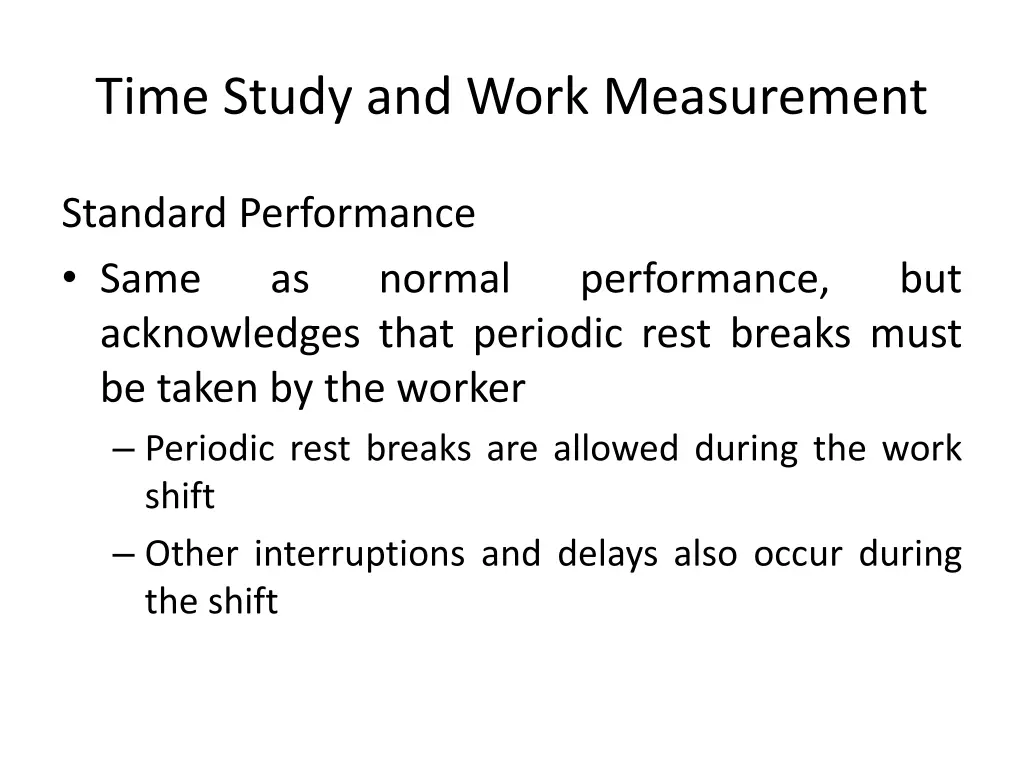 time study and work measurement 13