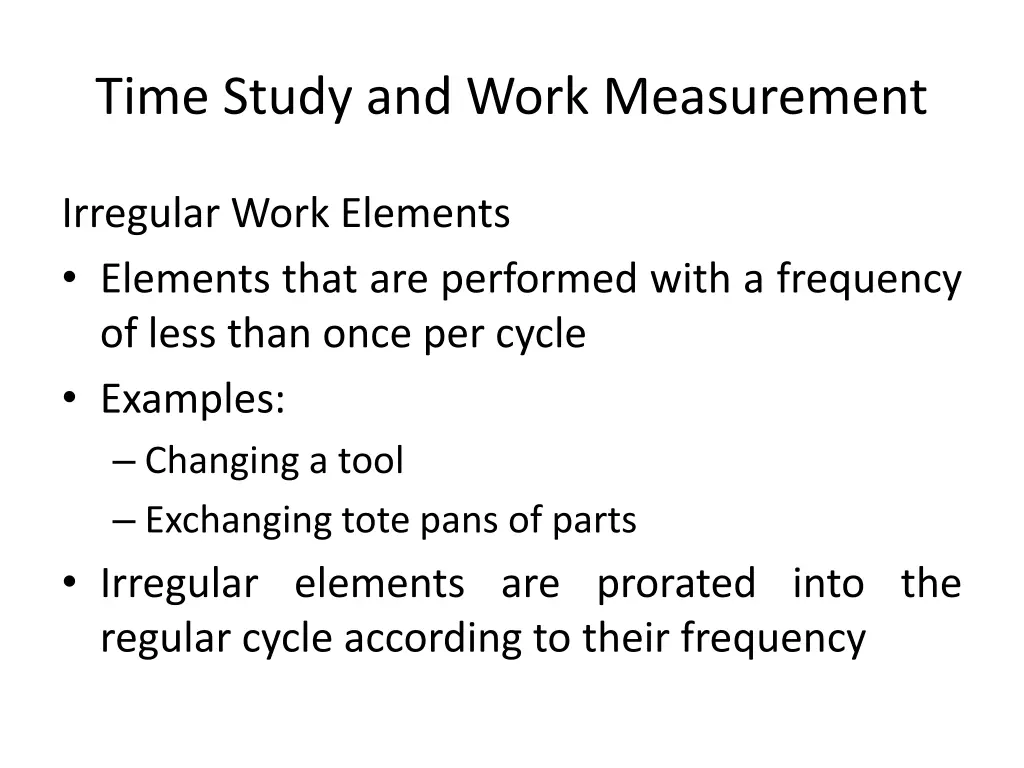 time study and work measurement 16