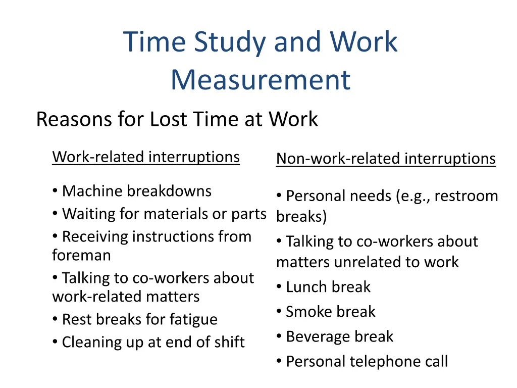 time study and work measurement 8