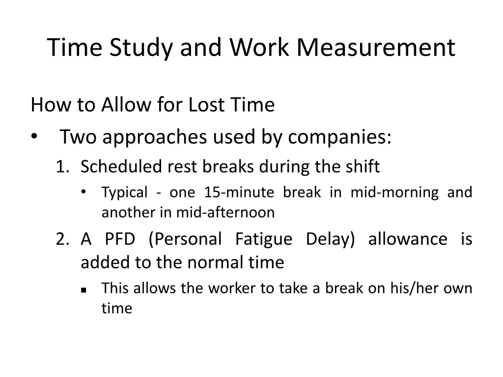 time study and work measurement 9