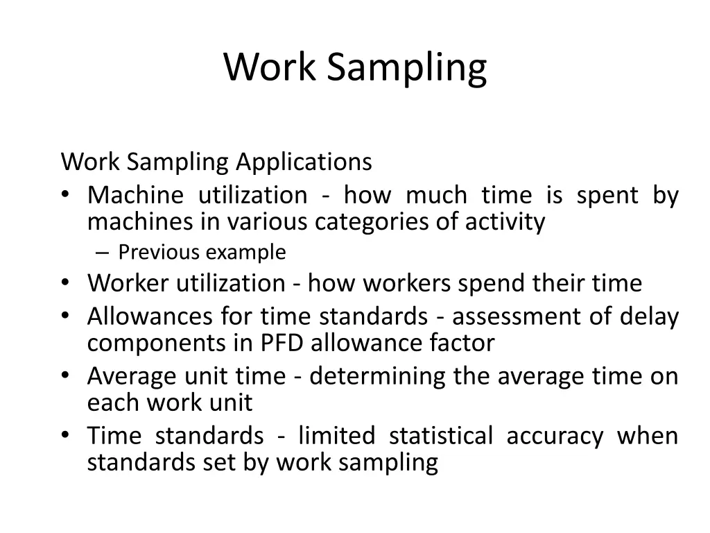 work sampling 4