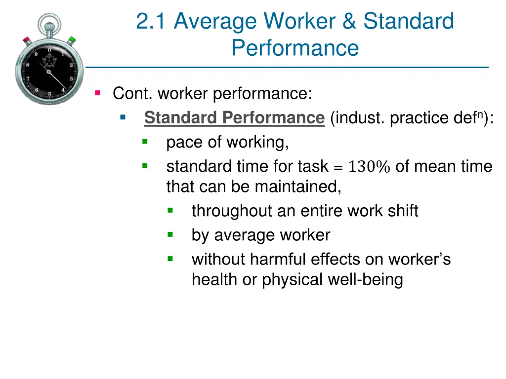 2 1 average worker standard performance 8