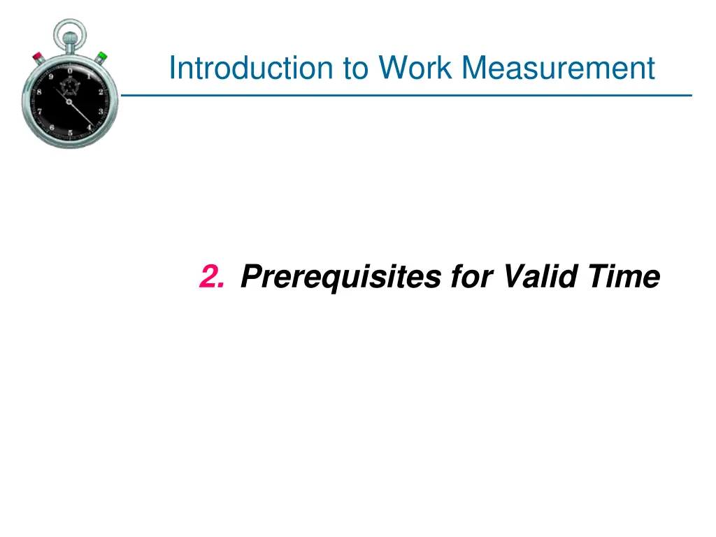 introduction to work measurement 1