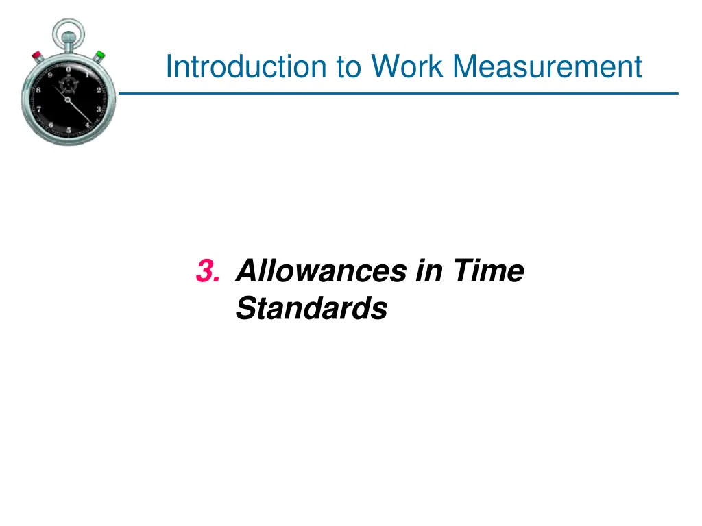 introduction to work measurement 2