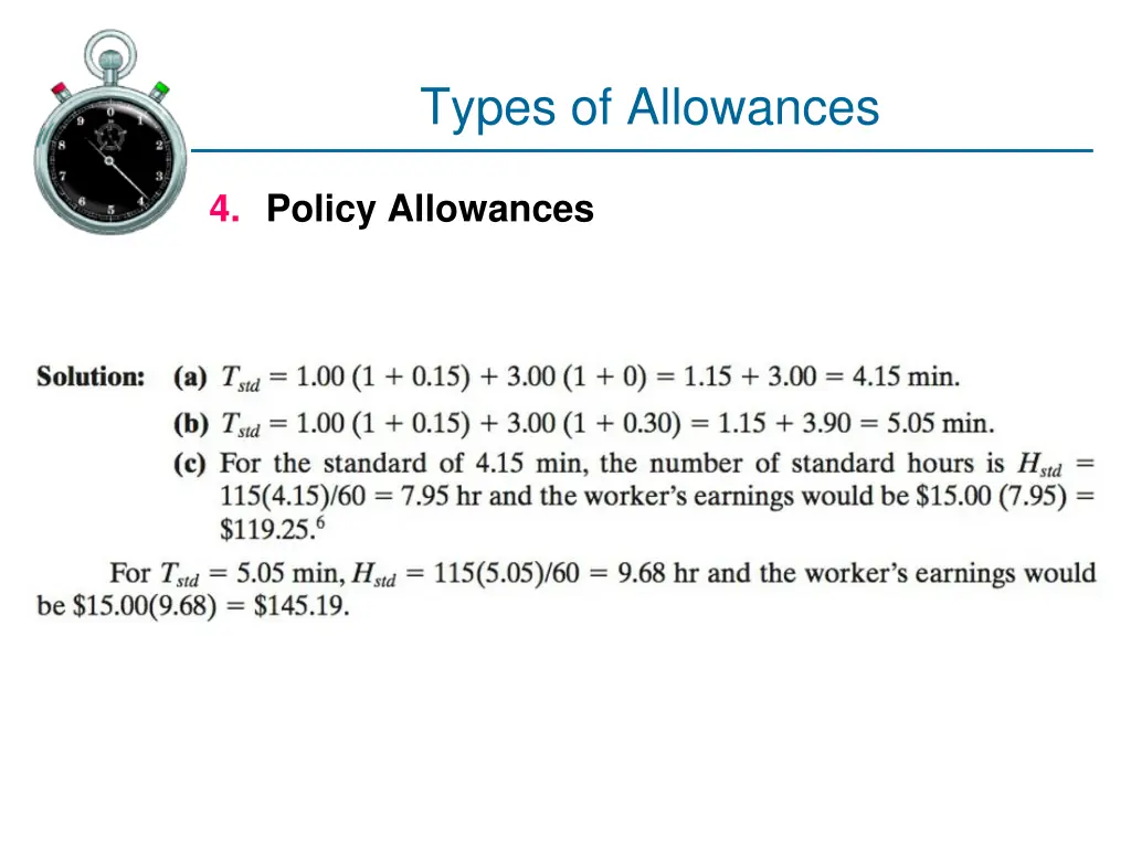 types of allowances 10