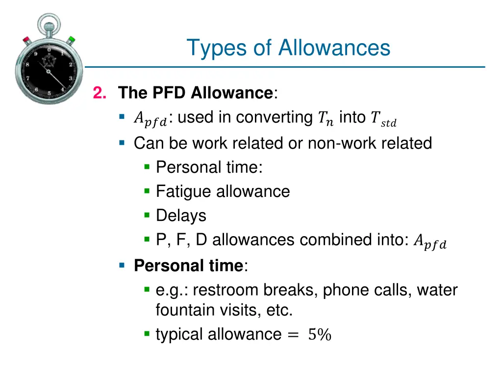 types of allowances 2