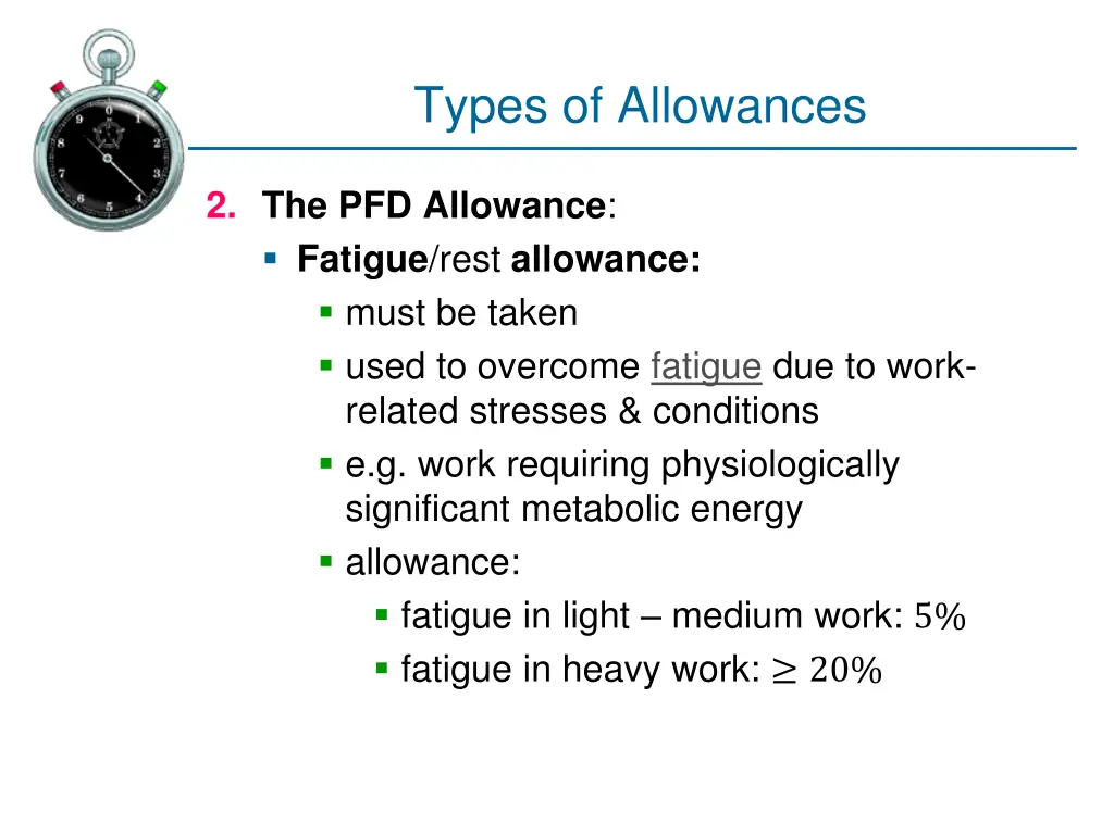 types of allowances 3