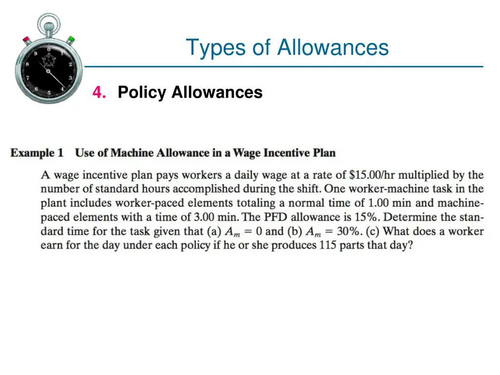 types of allowances 9