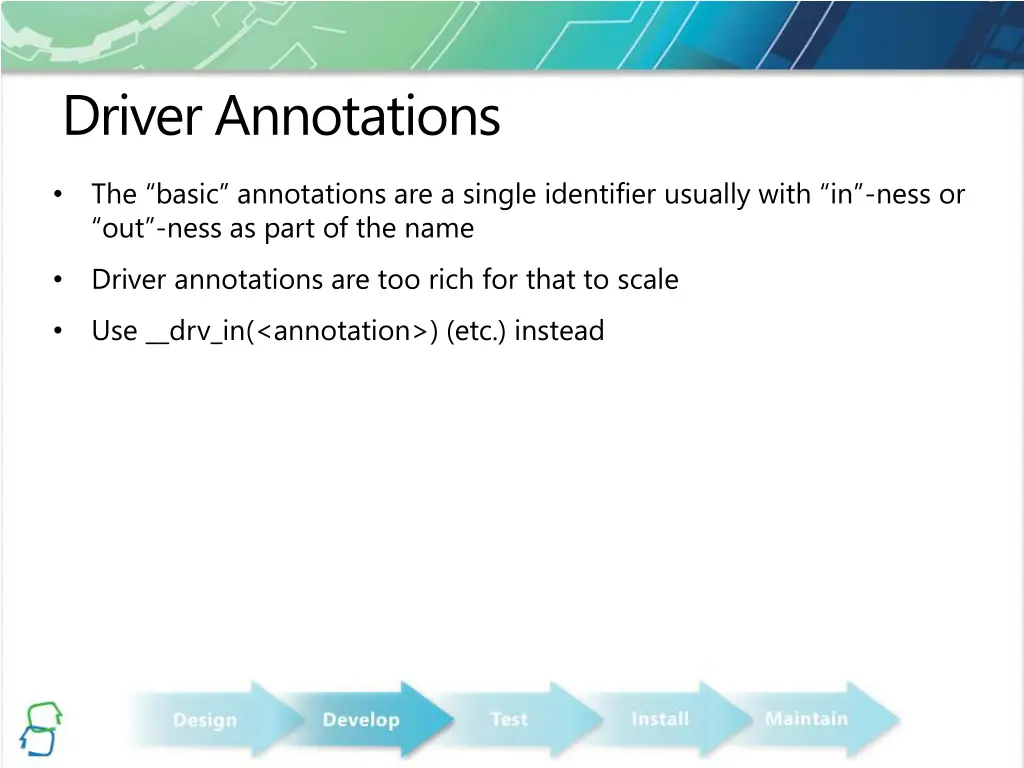 driver annotations