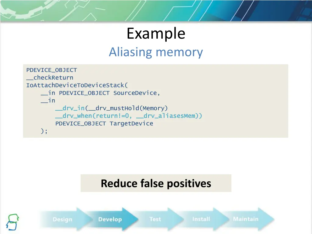 example aliasing memory