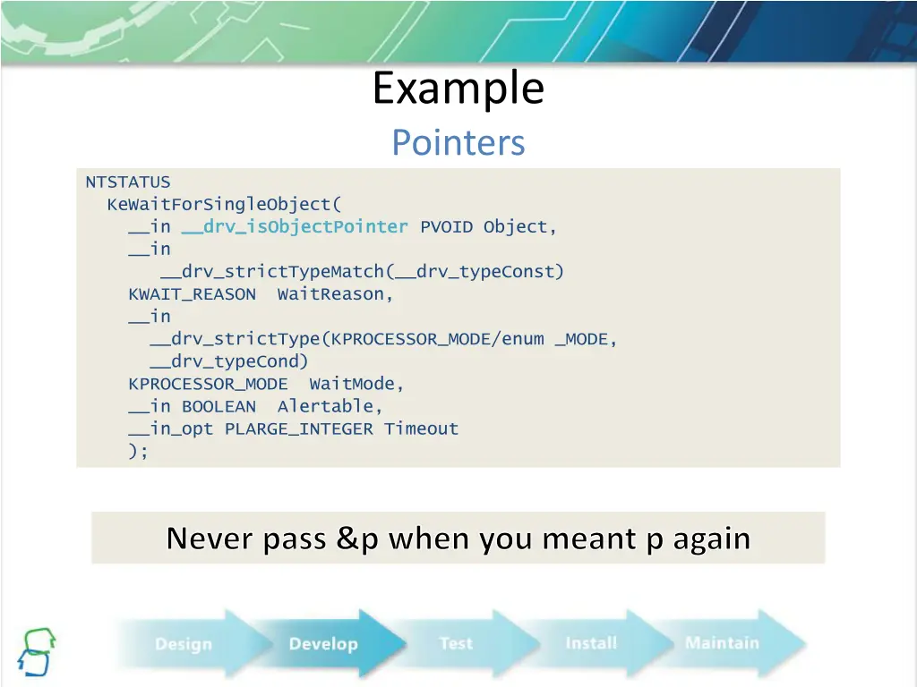 example pointers