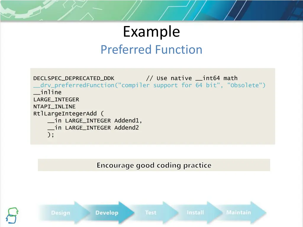 example preferred function